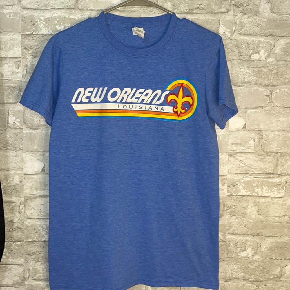 Vintage Louisiana New Orleans Blue logo Shirt